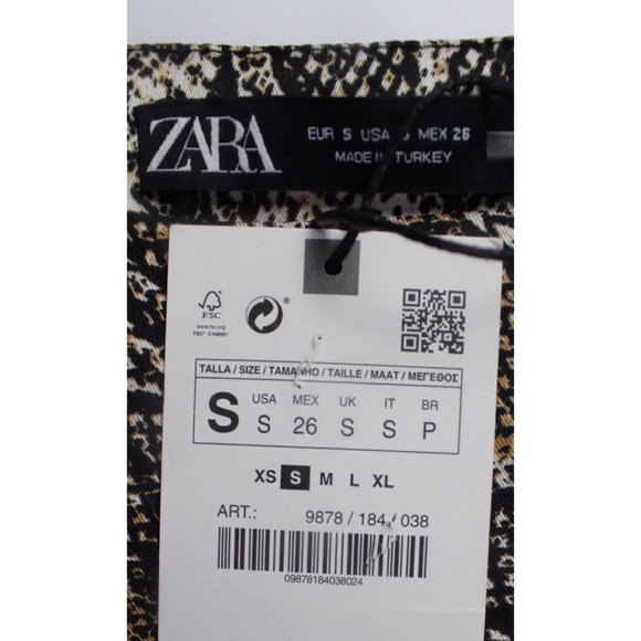 Zara NWT Snake Print MIDI Skirt Small - Picture 10 of 10